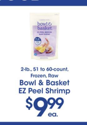 Price Rite Bowl & basket ez peel shrimp offer