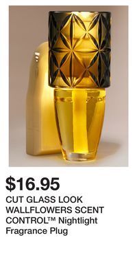 Bath & Body Works Cut glass look wallflowers scent control™ nightlight fragrance plug offer