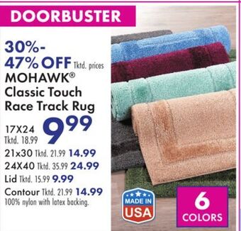 Boscov's Mohawk® classic touch race track rug offer