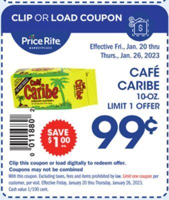 Price Rite Café caribe offer