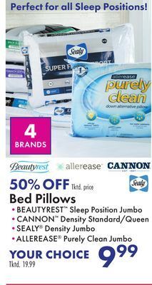 Boscov's Bed pillows offer