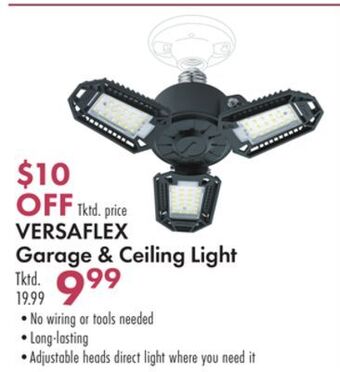 Boscov's Versaflex garage & ceiling light offer