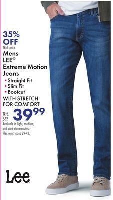 Boscov's Mens lee® extreme motion jeans offer