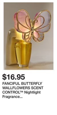 Bath & Body Works Fanciful butterfly wallflowers scent control™ nightlight fragrance plug offer