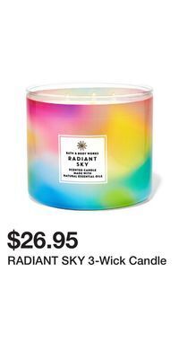 Bath & Body Works Radiant sky 3-wick candle offer