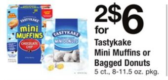 ACME Tastykake mini muffins or bagged donuts offer