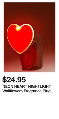 Bath & Body Works Neon heart nightlight wallflowers fragrance plug offer