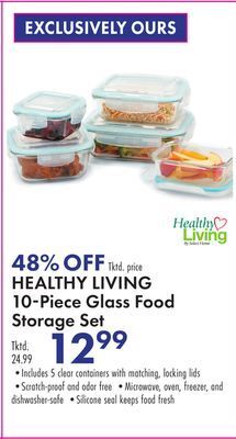 Boscov's Healthy living 10piece glass food storage set offer