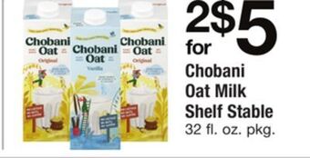 ACME Chobani oat milk shelf stable offer