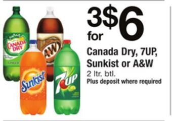 ACME Canada dry, 7up, sunkist or a&w offer