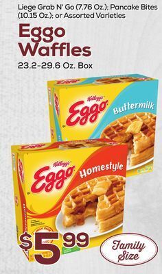 DeCicco & Sons Eggo waffles 23.2-29.6 oz. box offer