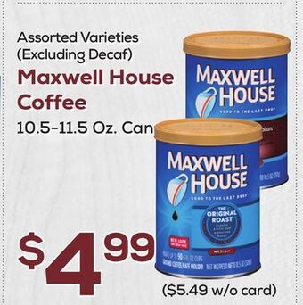 DeCicco & Sons Maxwell house coffee offer