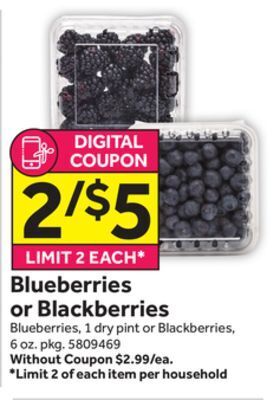 Stop&Shop Blueberries or blackberries offer