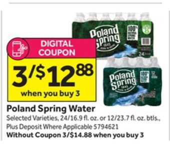 Stop&Shop Poland spring water offer