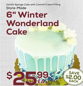 DeCicco & Sons 6" winter wonderland cake offer