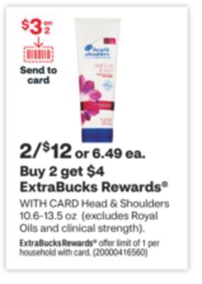 CVS Head & shoulders 10.6-13.5 oz offer