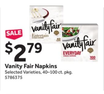 Stop&Shop Vanity fair napkins offer