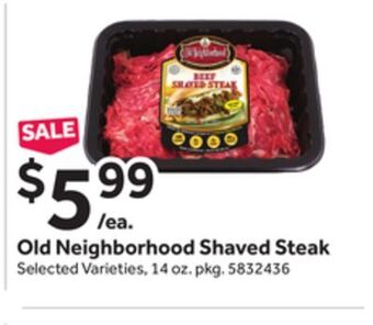 Stop&Shop Old neighborhood shaved steak offer