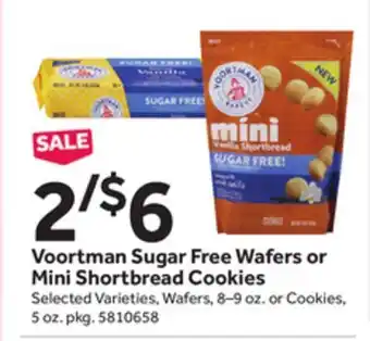 Stop&Shop Voortman sugar free wafers or mini shortbread cookies offer