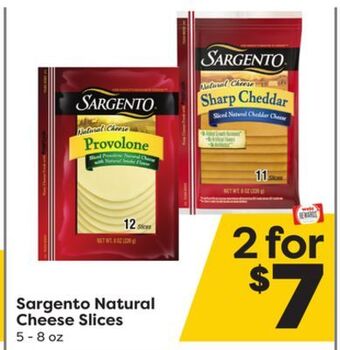 Weis Markets Sargento natural cheese slices offer