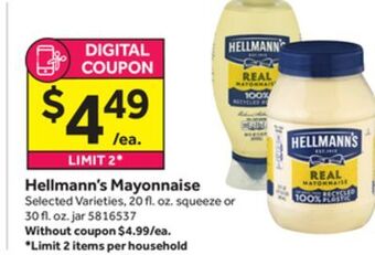 Stop&Shop Hellmann's mayonnaise offer