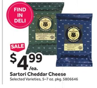 Stop&Shop Sartori cheddar cheese offer