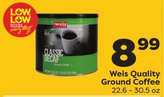 Weis Markets Weis quality ground coffee offer
