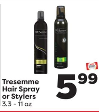 Weis Markets Tresemme hair spray or stylers offer