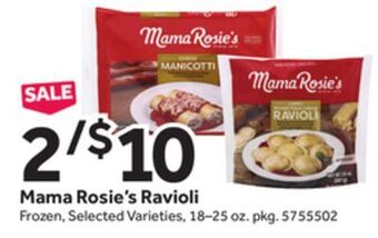 Stop&Shop Mama rosie's ravioli offer