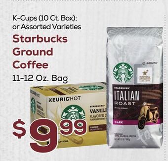 DeCicco & Sons Starbucks ground coffee, 11-12 oz. bag offer