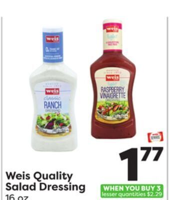 Weis Markets Weis quality salad dressing offer
