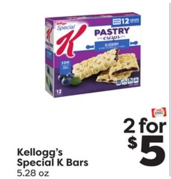 Weis Markets Kellogg's special k bars offer