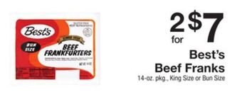 The Fresh Grocer Beef franks offer