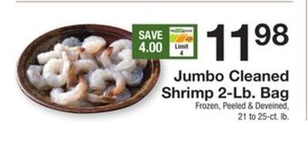The Fresh Grocer Jumbo cleaned shrimp offer