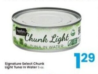 Albertsons Signature Select Chunk Light Tuna In Water 5 oz. offer