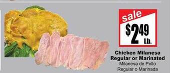 Rancho Markets Chicken milanesa regular or marinated offer