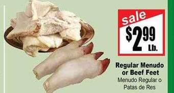 Rancho Markets Regular menudo or beef feet offer