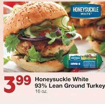 United Supermarkets Honeysuckle white 93% lean ground turkey offer