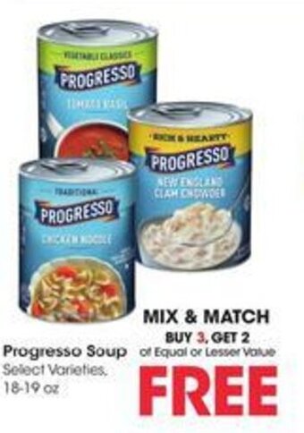 Kroger Progresso Soup 18-19 oz offer