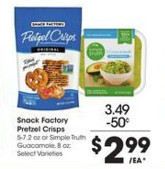Kroger Snack Factory Pretzel Crisps offer