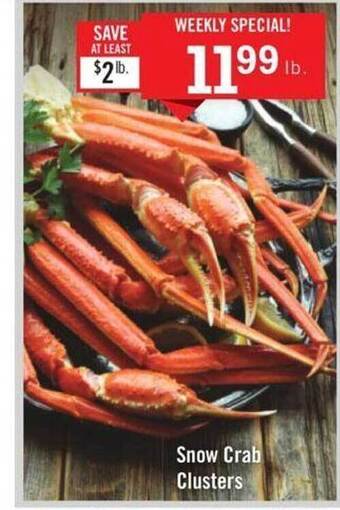 Price Chopper Snow crab clusters offer