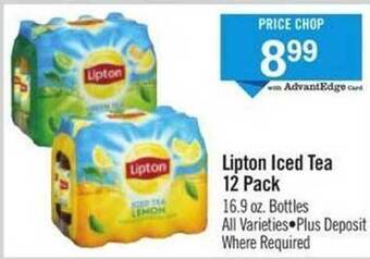 Price Chopper Lipton iced tea 12 pack offer