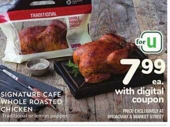 Albertsons Signature cafe whole roasted chicken offer