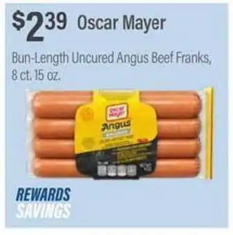 Commissary Oscar mayer bun-length uncured angus beef franks offer