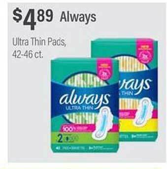 Commissary Always ultra thin pads offer
