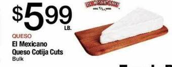 Jons International El mexicano queso cotija cuts offer