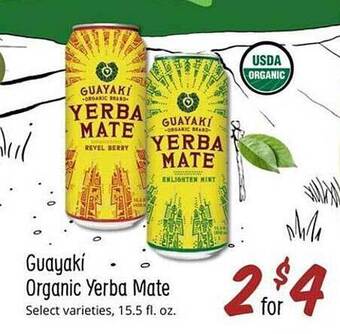 Sprouts Farmers Market Guayaki organic yerba mate offer