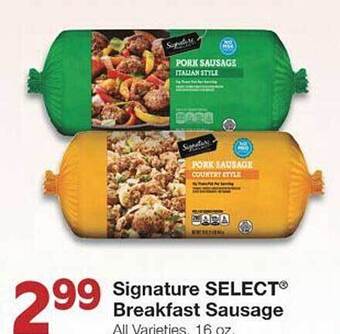 United Supermarkets Signature select breakfast sausage offer