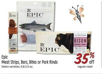 Sprouts Farmers Market Epic meat strips, bars, bites or pork rinds offer