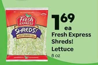 Save a Lot Fresh express shreds! lettuce offer